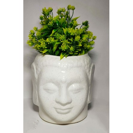 Buddha Head Shape Ceramic Pot